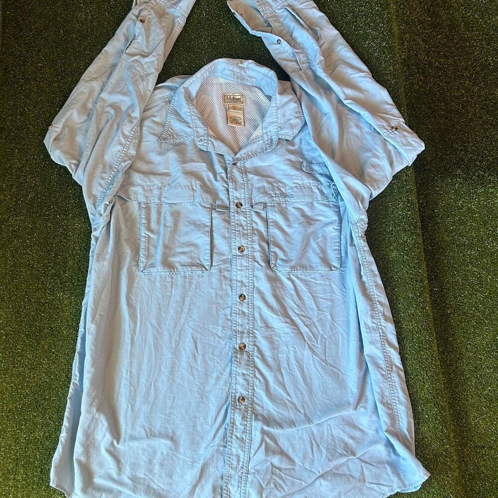 Llbean Men's Blue Shirt